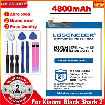 LOSONCOER 0 цикл 100% новый 4800 мАч BS03FA BSO3FA аккумулятор для Xiaomi Black Shark 2 Shark2 батареи