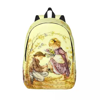 Sarah Kay Дорожный холщовый рюкзак Для Женщин И Мужчин, школьный рюкзак для ноутбука, Мультяшная Девушка, рюкзак для студентов Колледжа, сумки
